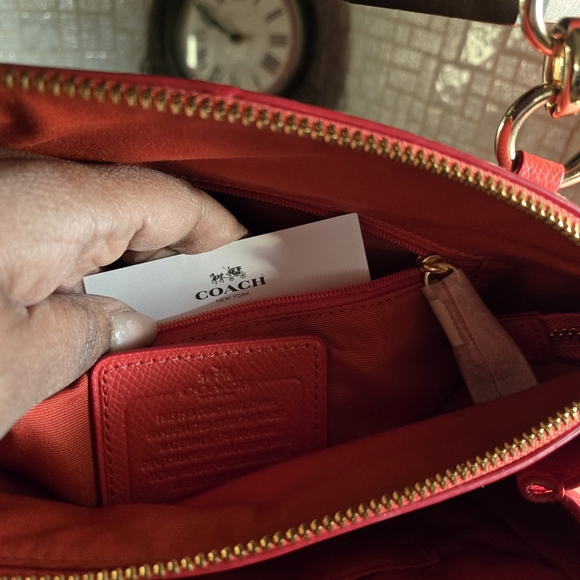 Coach Red Leather Women's Bag - Picture 7 of 15